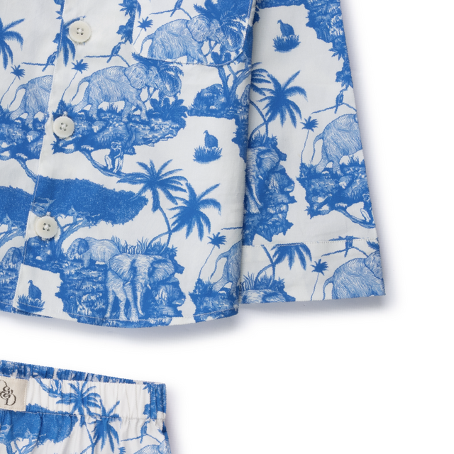 Kids 402 Long Pyjama Set Loxodonta Blue