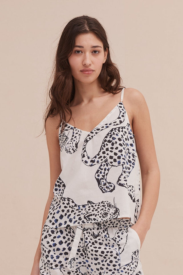 Cami Top The Jag Print Cream