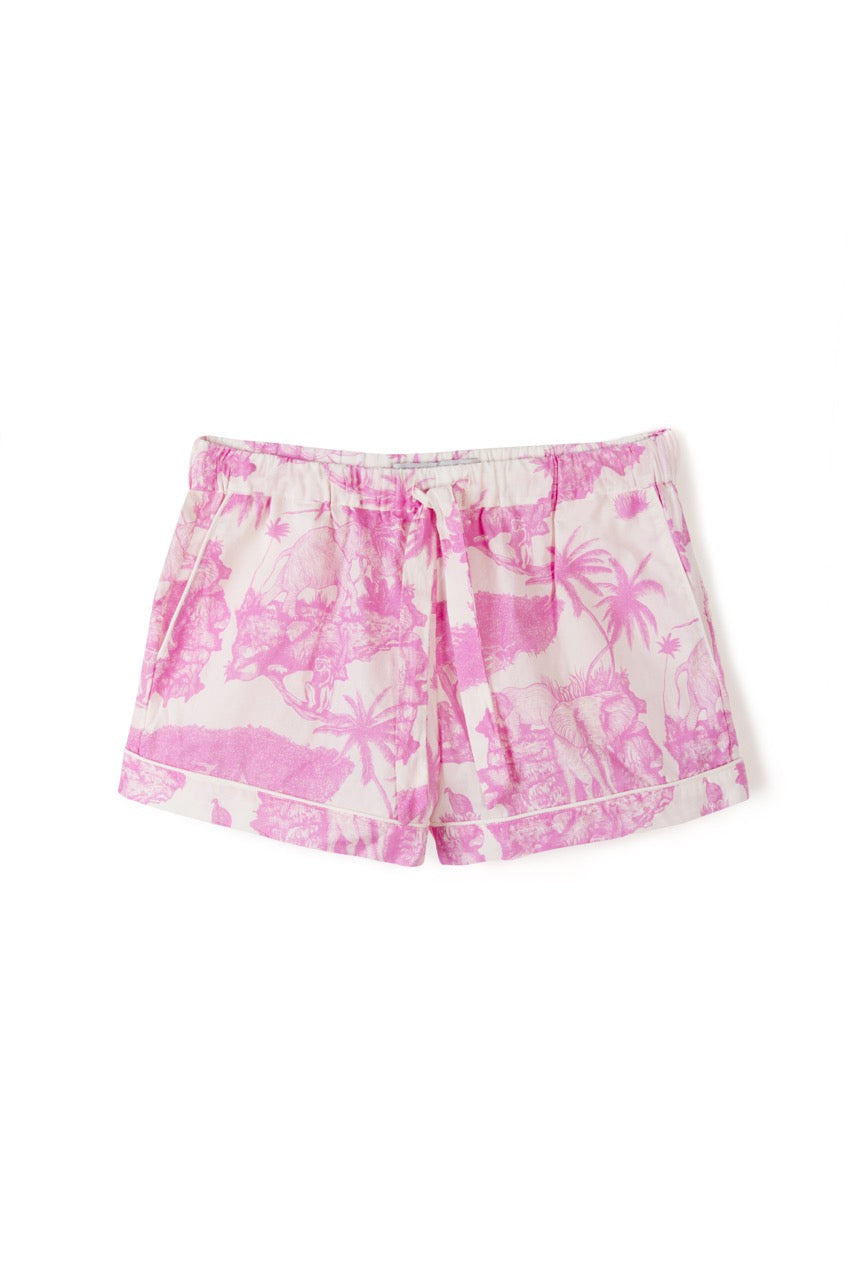 Pyjama Shorts Loxodonta Print Pink
