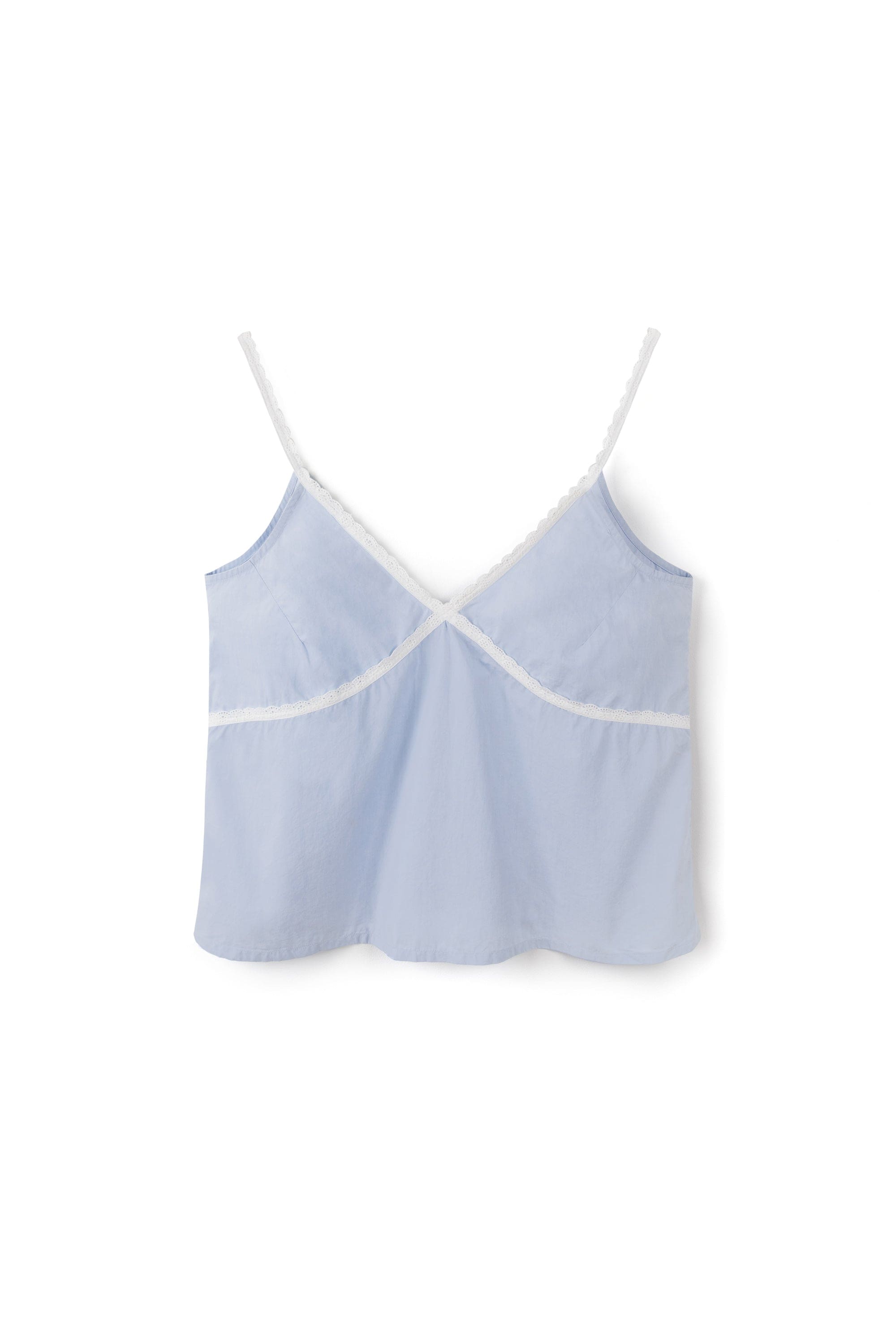 Cami Top Poplin Light Blue Desmond Dempsey
