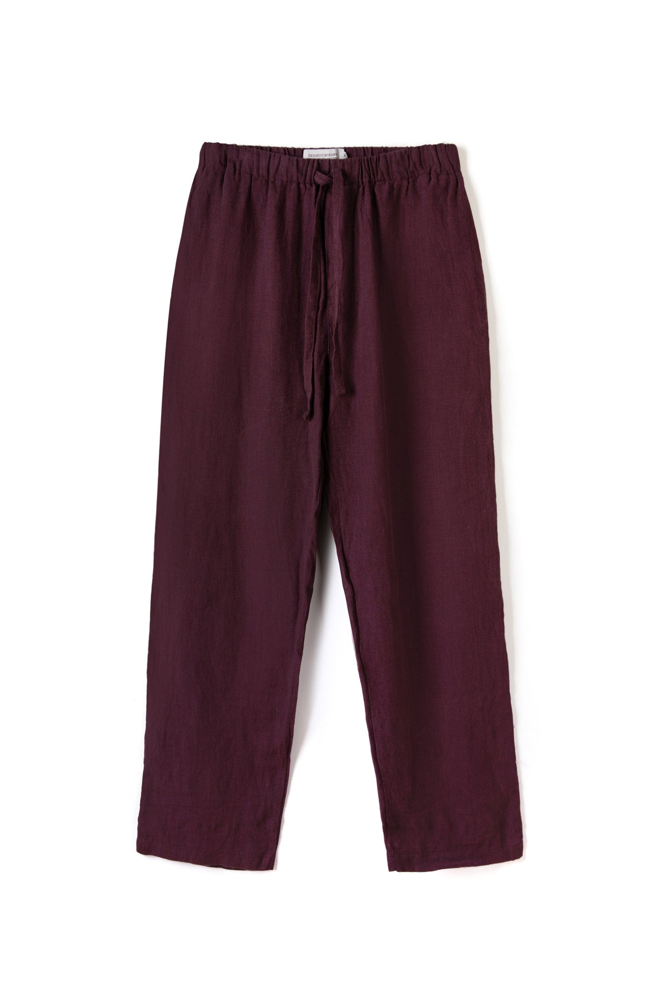 Mens Tapered Pyjama Trouser in Wine Tasting