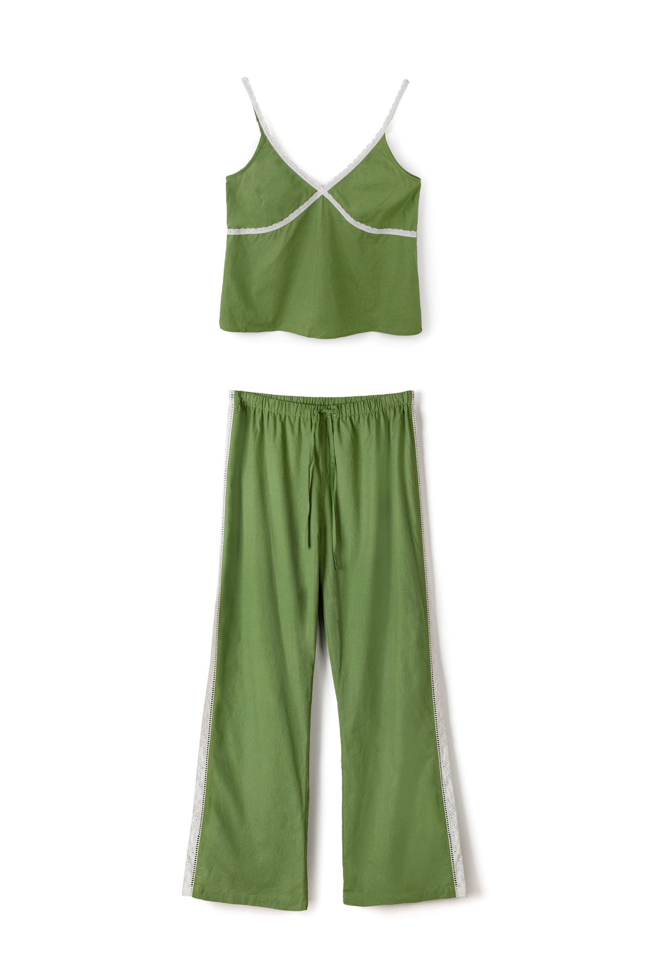 Cami Lounge Set Poplin Green