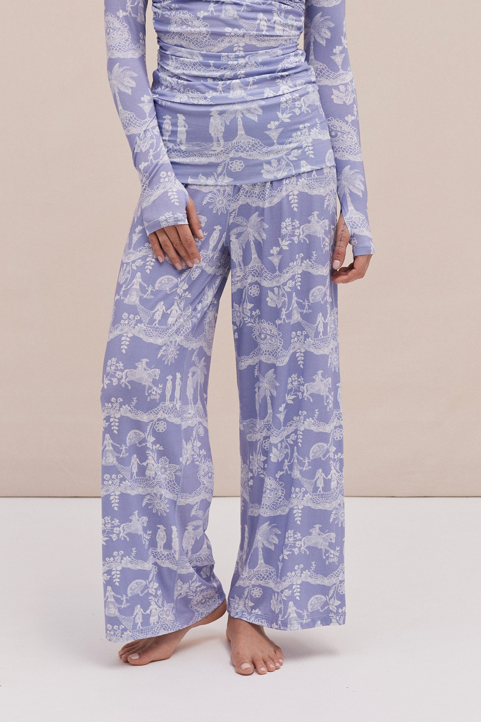 Lyocell Jersey Fold Over Trousers Laced Dream