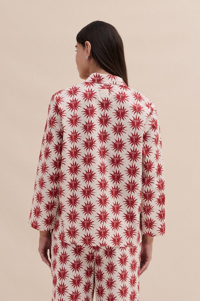 402 Shirt Helios Cream/Red