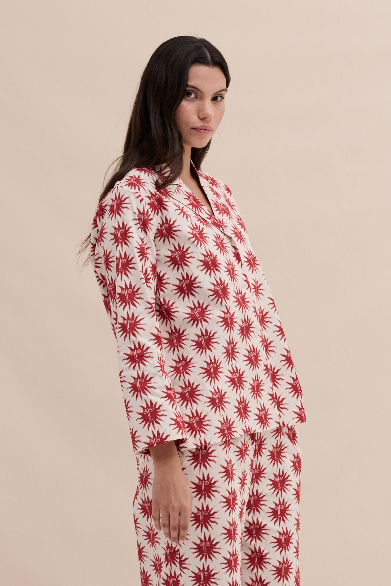 402 Shirt Helios Cream/Red