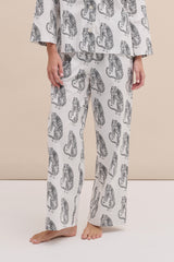 402 Trousers Sansindo White/Black