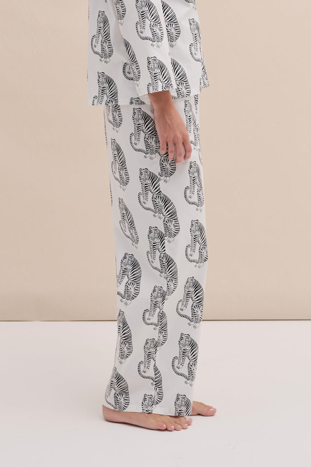 402 Trousers Sansindo White/Black