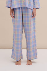 402 Trousers Lightweight Flannel Blue/Pink