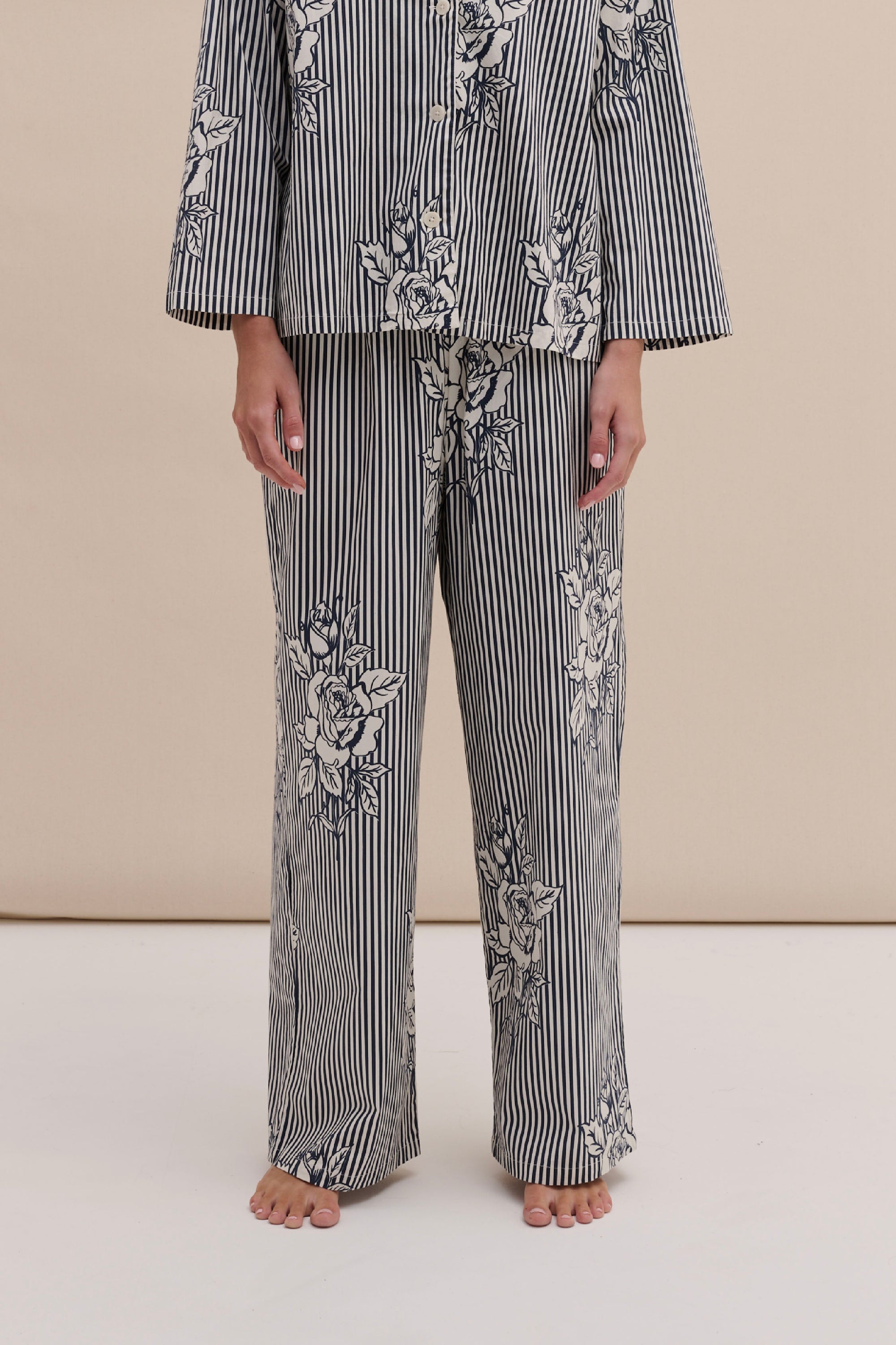 402 Trousers Pinstripe Rose