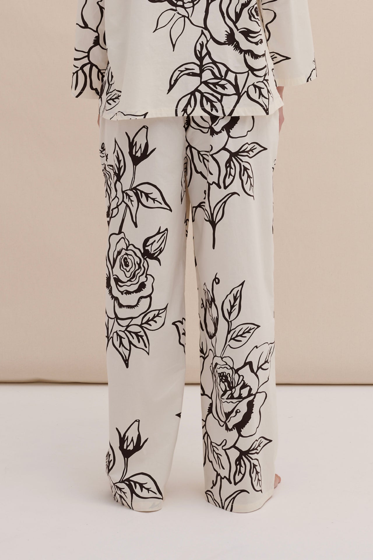 402 Trousers Rose Cream Brown