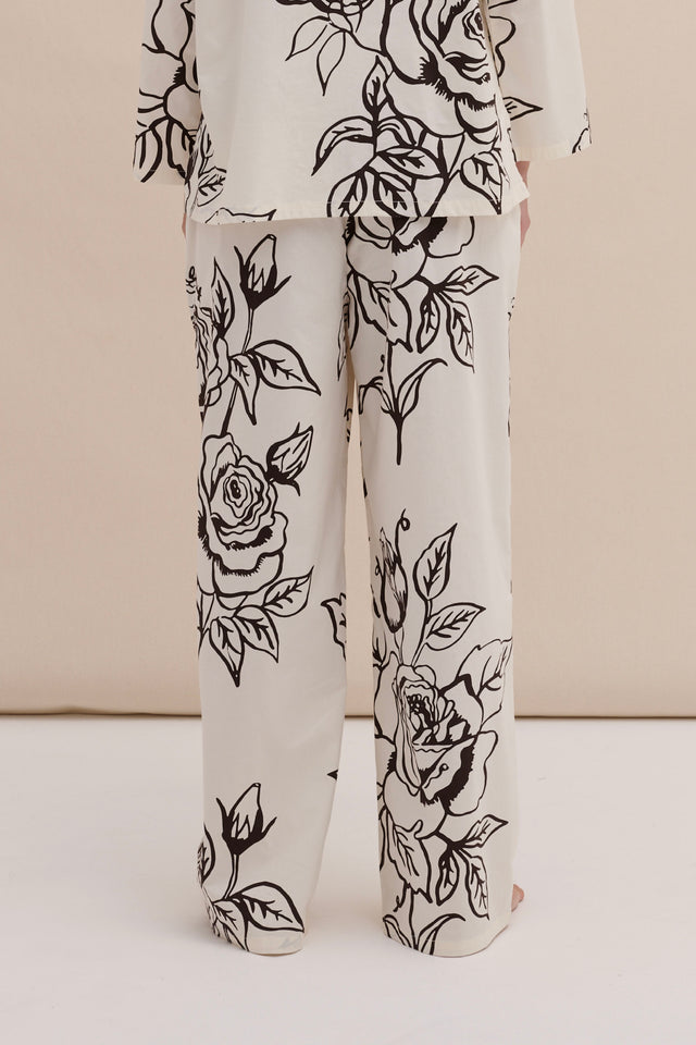 402 Trousers Rose Cream Brown