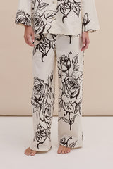402 Trousers Rose Cream Brown