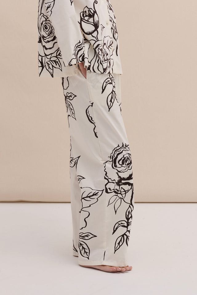 402 Trousers Rose Cream Brown