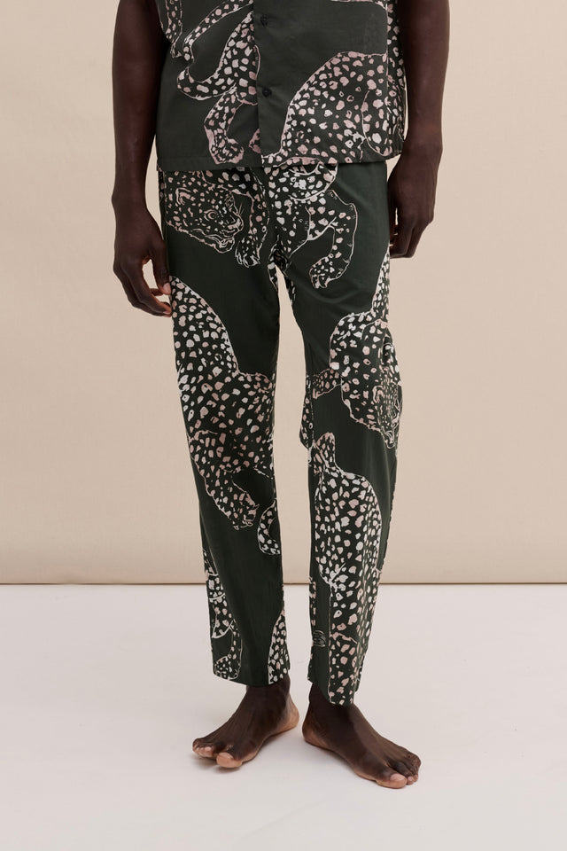 Men’s Pyjama Trousers The Jag Print Green