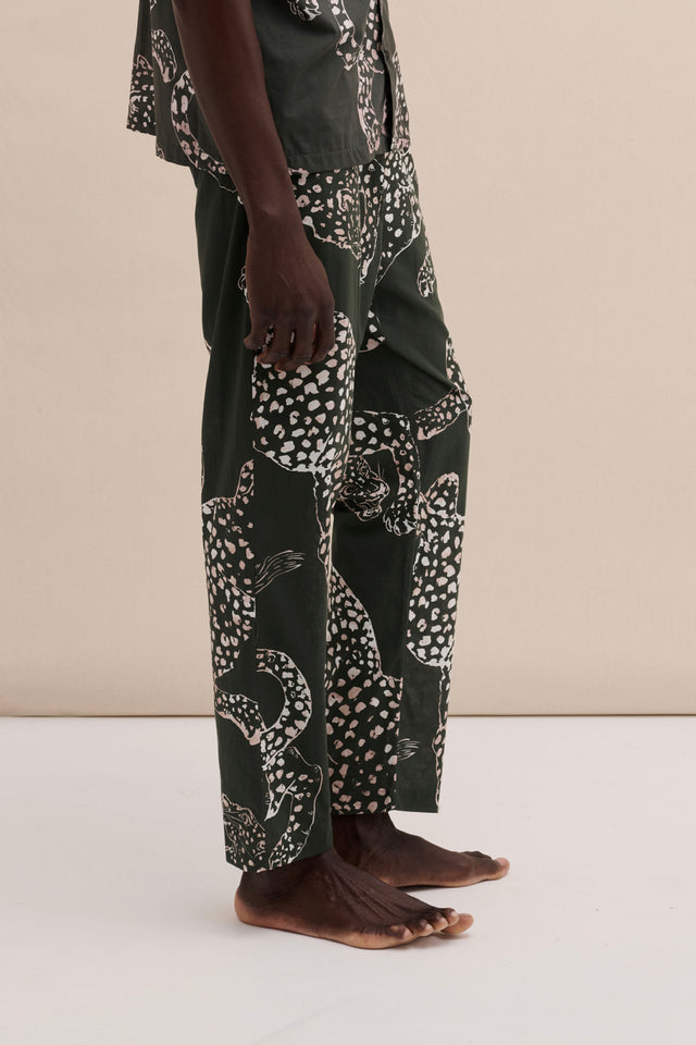 Men’s Pyjama Trousers The Jag Print Green