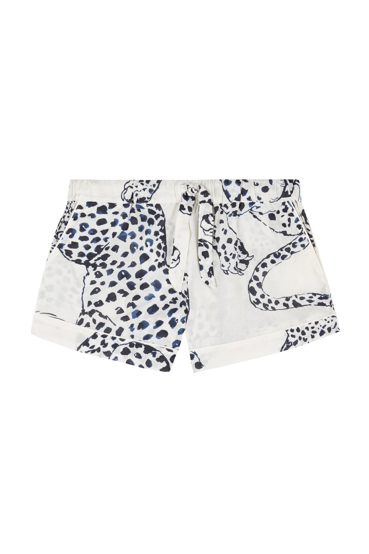 The Jaguar Print Shorts - Cream