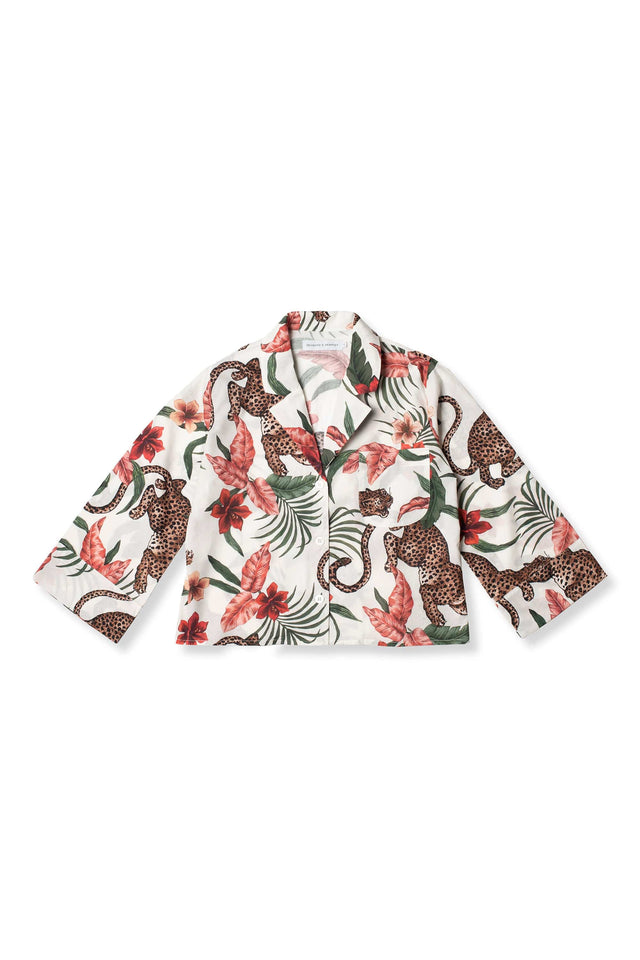 Women's Boxy Shirt Soleia Print Cream
