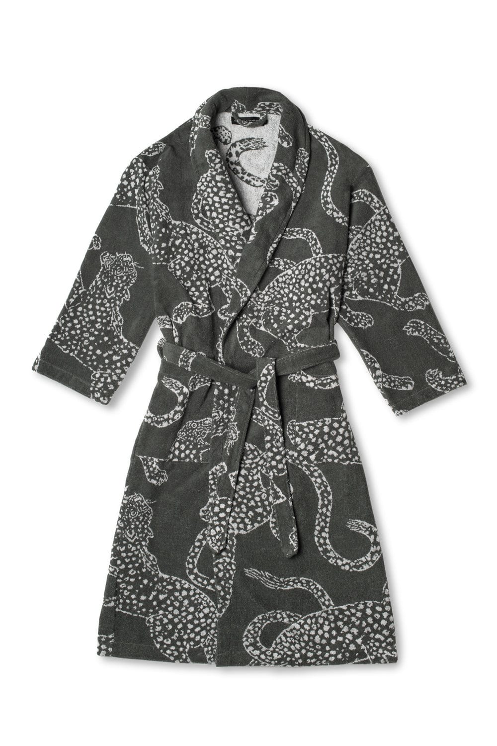 Unisex Towel Robe Jag Print Green