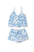 Cami Top and Shorts Set Loxodonta Print Blue