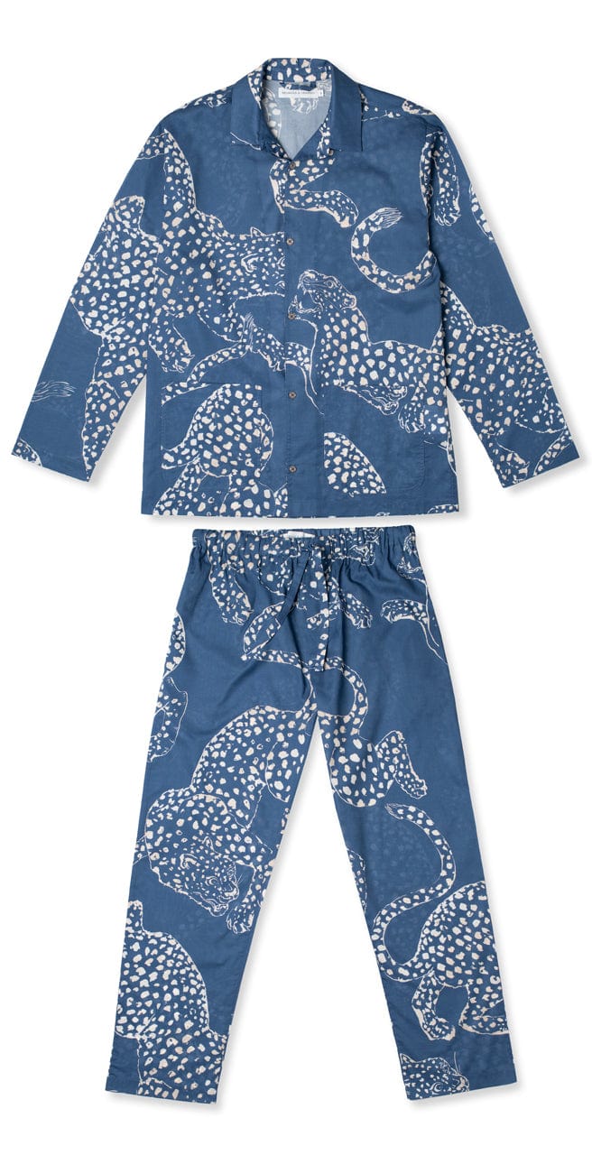 Men’s Pocket Pyjama Set The Jag Print Blue