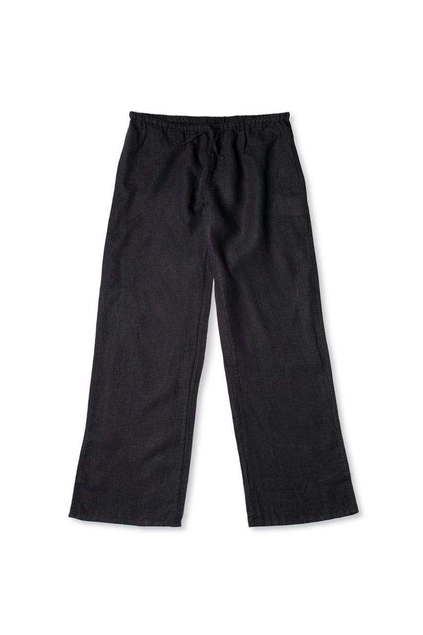 Lounge Trouser Black Linen