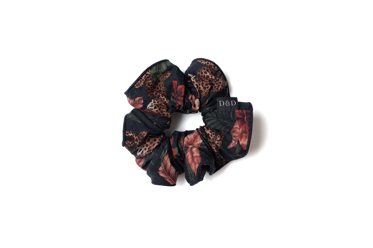 Cotton Scrunchie Soleia Leopard Print Multi