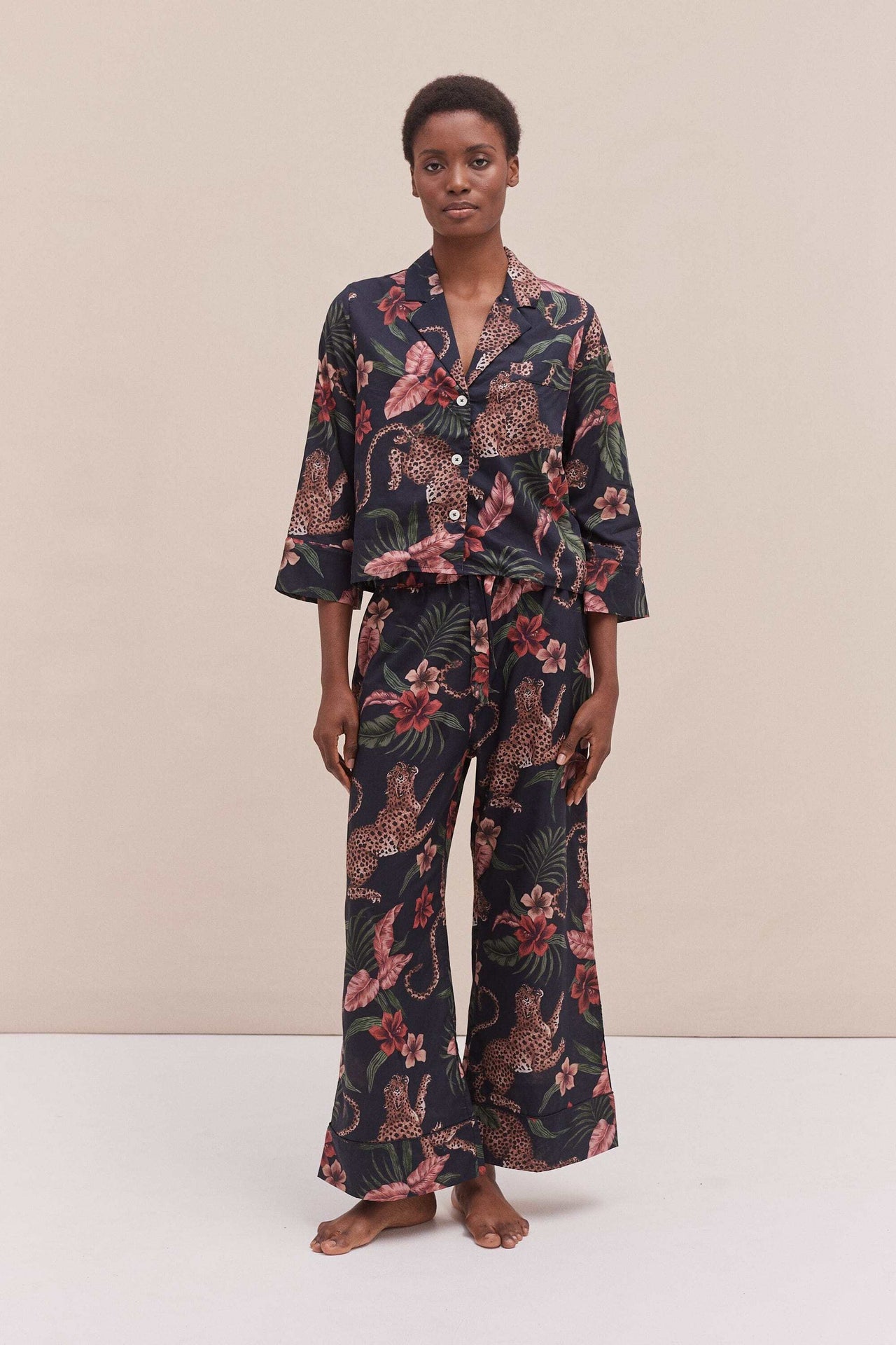 Boxy Shirt Soleia Leopard Print Multi