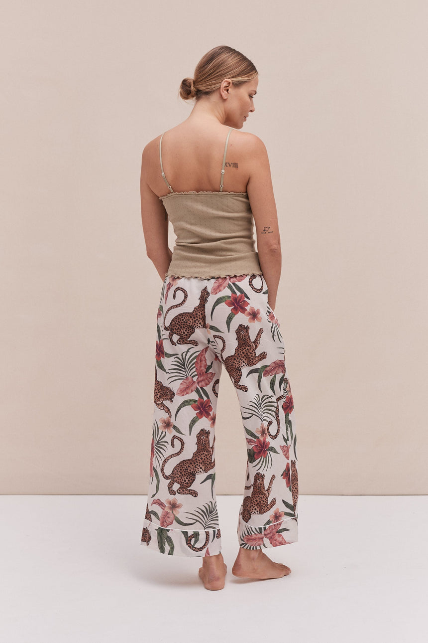 Pointelle Soft V Tank Top Khaki