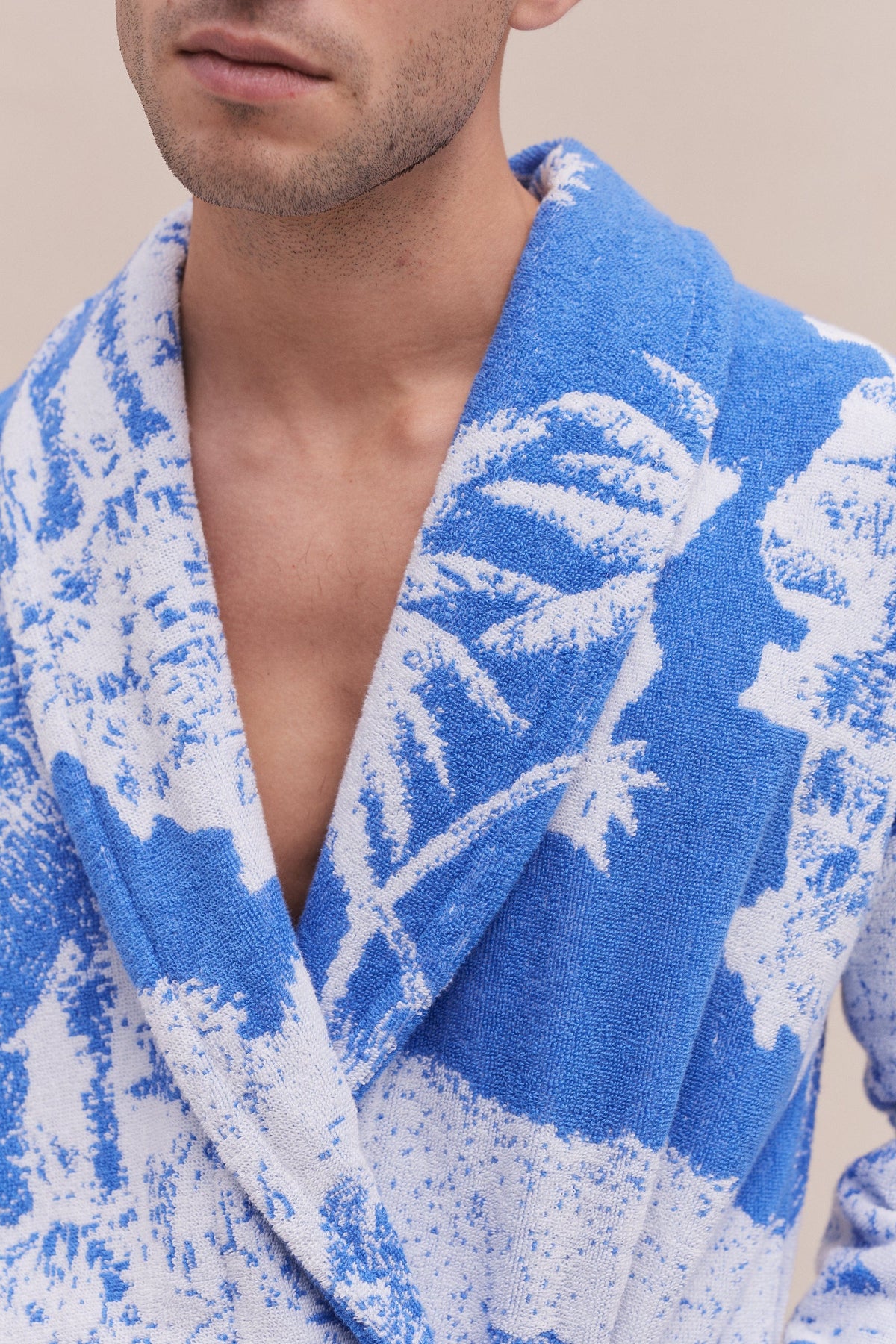 Unisex Towel Robe Loxodonta Print Blue