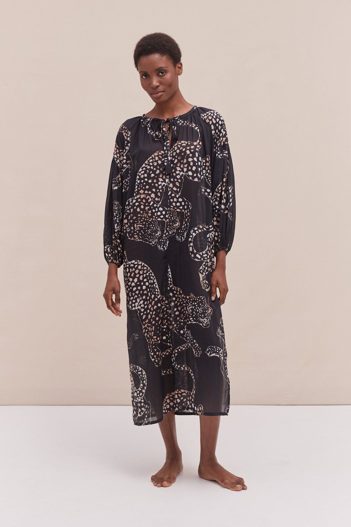 Blouson Sleeve Kaftan Jag Print