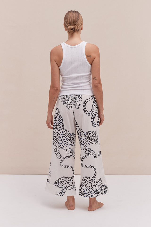 Tank Top & Wide Leg Trouser Set White/The Jag Print Cream