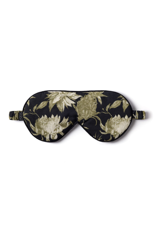 Cotton Luxe Eye Mask Night Bloom Black/Green