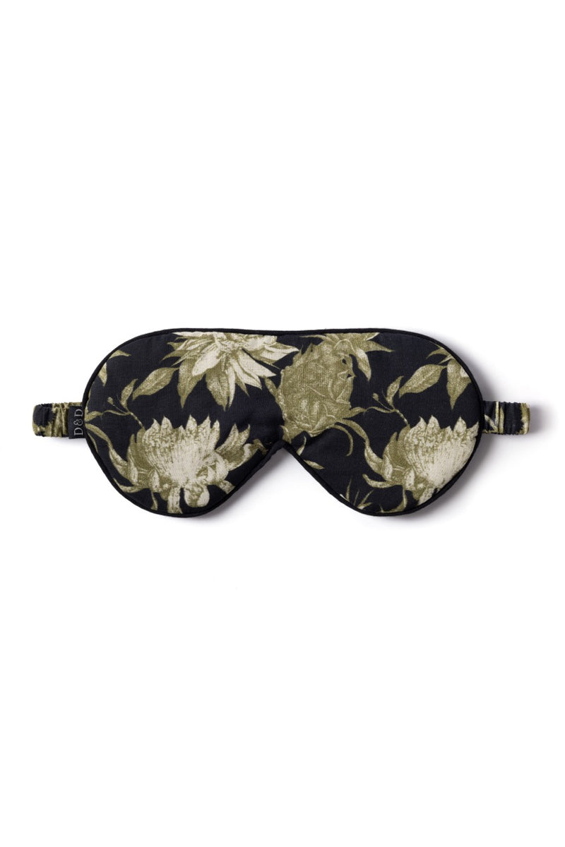 Cotton Luxe Eye Mask Night Bloom Black/Green