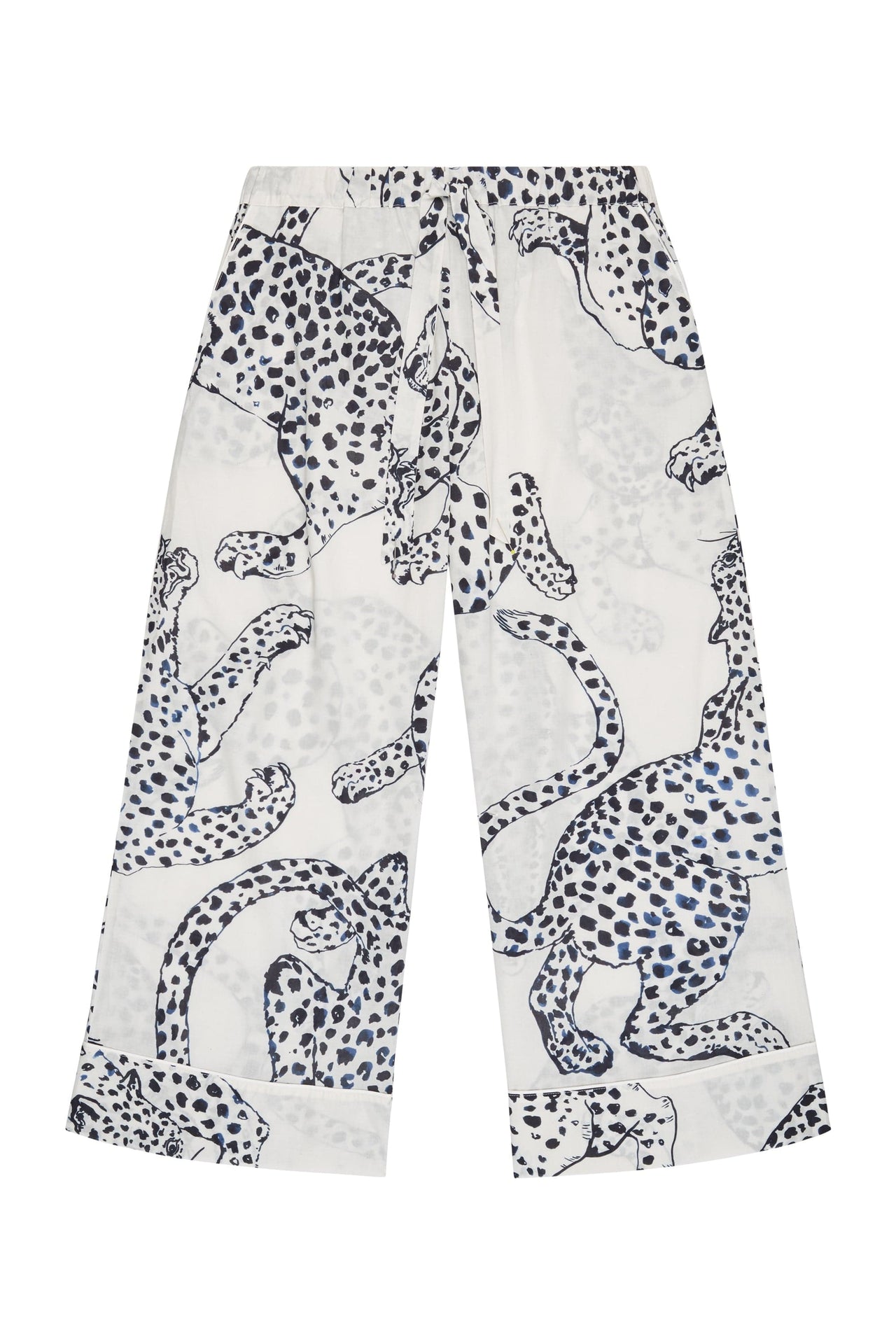 Wide Leg Pyjama Trousers The Jag Print Cream