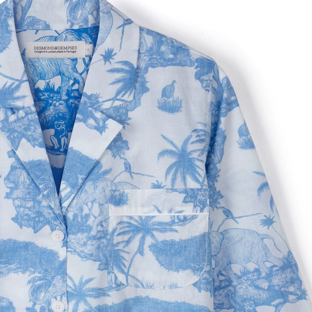 Boxy Shirt Loxodonta Print Blue