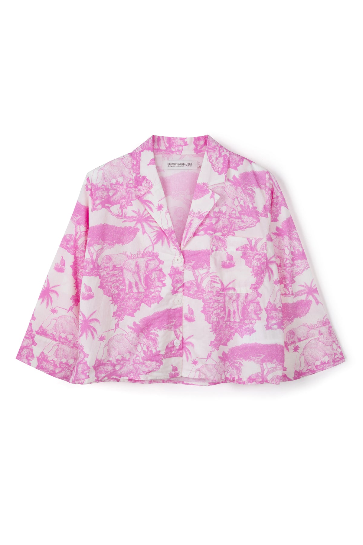 Boxy Shirt Loxodonta Print Pink