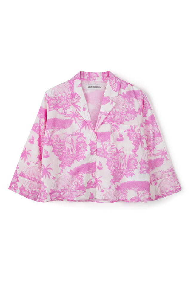 Boxy Shirt Loxodonta Print Pink