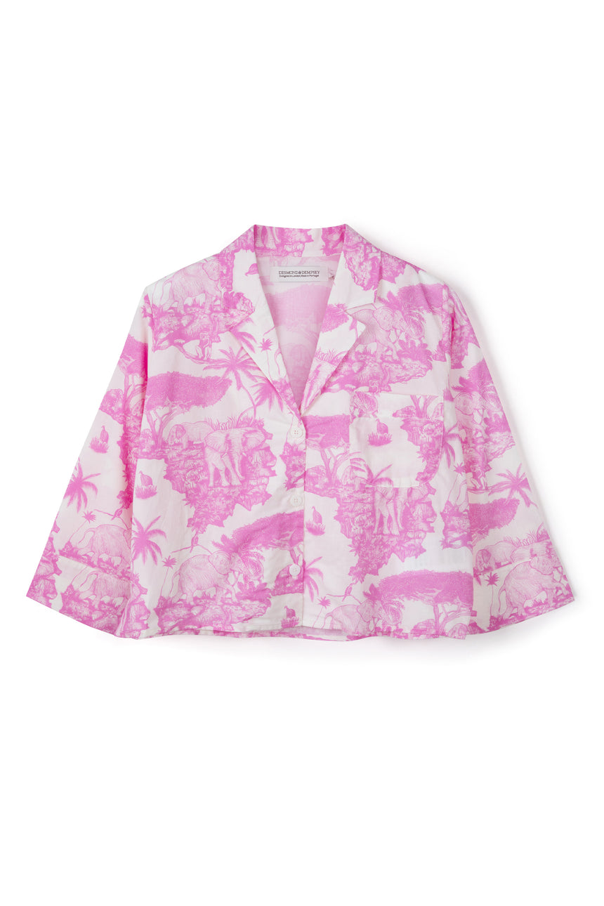 Boxy Shirt Loxodonta Print Pink
