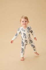 MORI x D&D Clever Zip Sleepsuit Sansindo White/Black