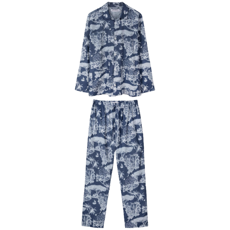 Men’s Pocket Pyjama Set The Jag Print Green