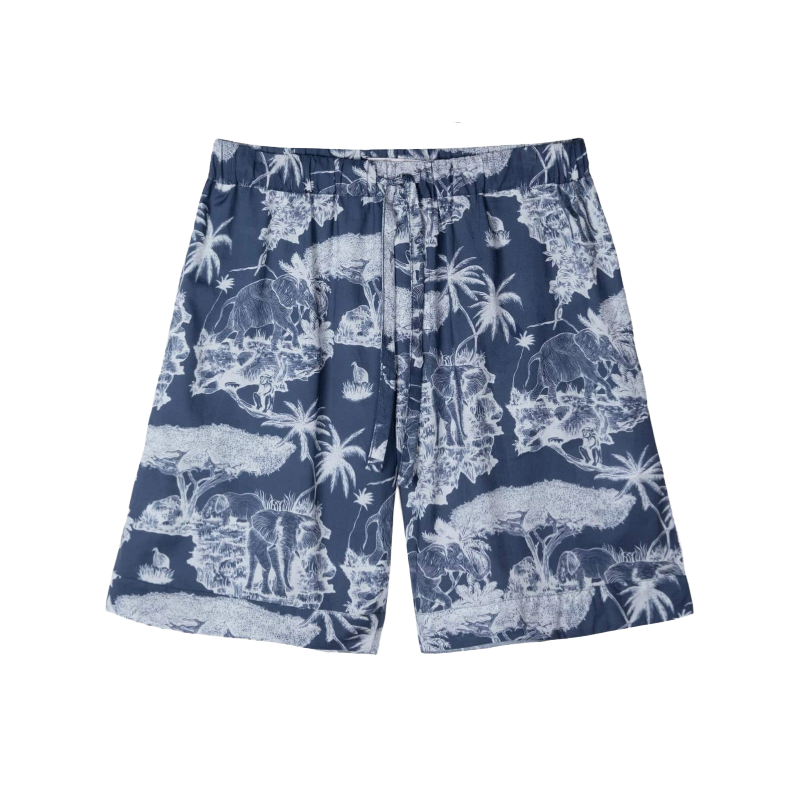 Men’s Pyjama Shorts Soleia Print Black/Yellow