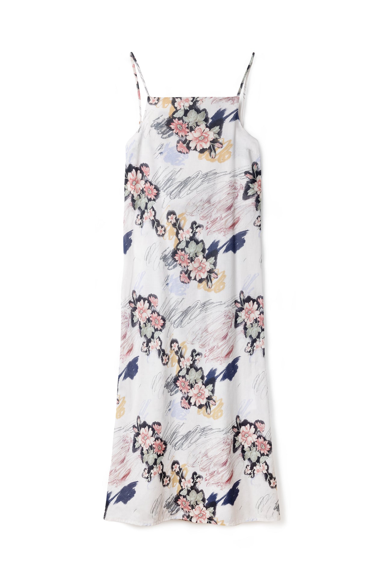 Square Nightie Love Print Chalk