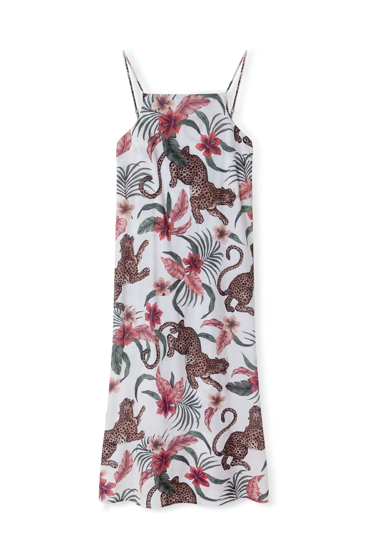 Square Nightie Soleia Leopard Print Cream