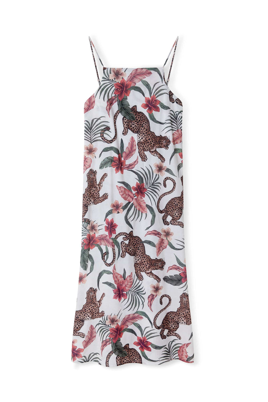 Square Nightie Soleia Leopard Print Cream