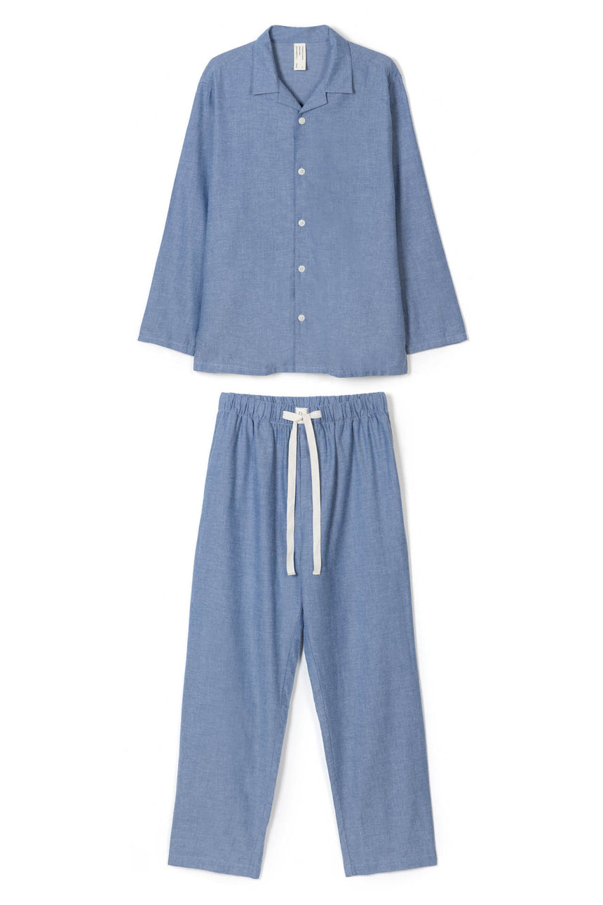 Mens 402 Long Set Chambray Blue