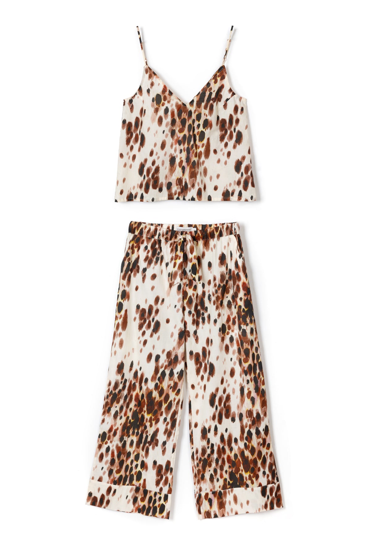 Cami & Wide Leg Leopard Brown