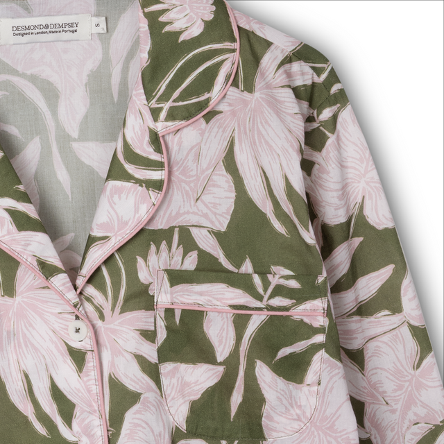 Long Pyjama Set Purist Green/Pink