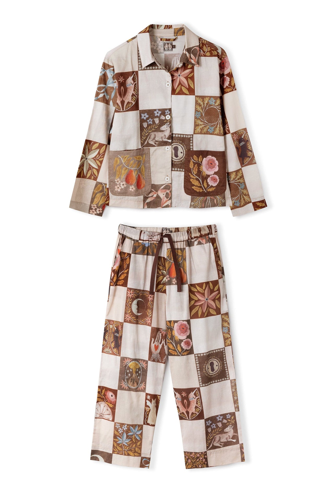 Pocket Set Idle Hands Check Mocha/Pink