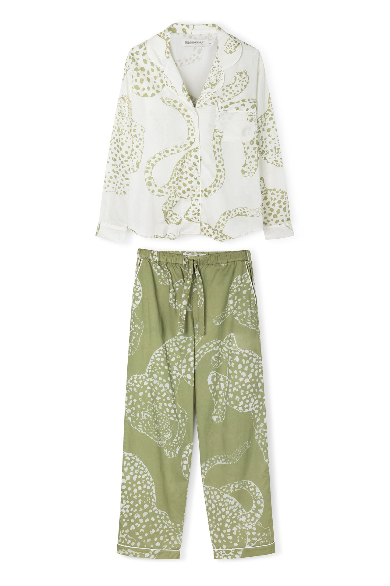 Long Pyjama Set The Jag Print Sage