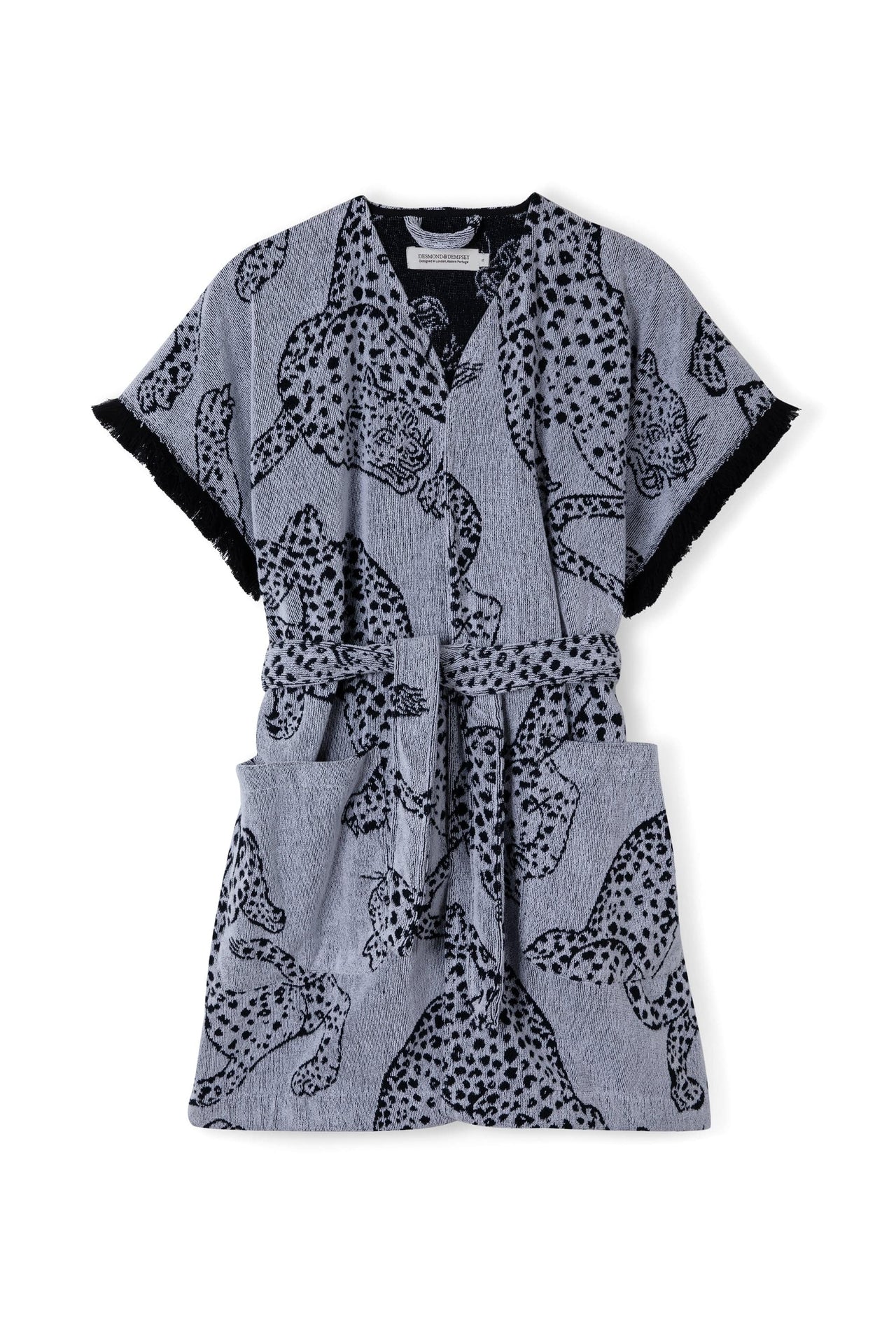 Short Towel Robe The Jag Print Cream